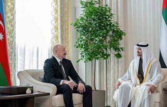Azerbaycan Cumhurbaşkanı Aliyev, BAE Devlet Başkanı Nahyan ile bir araya geldi