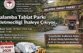 Balamba Tabiat Parkı ihaleye çıkıyor