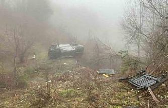 Bartın’da siste yoldan çıkan araç takla attı: 4 yaralı