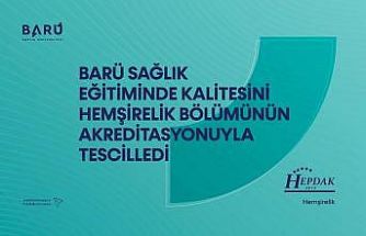 BARÜ Hemşirelik Bölümü akredite edildi