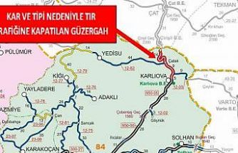 Bingöl-Erzurum karayolu tır trafiğine kapandı