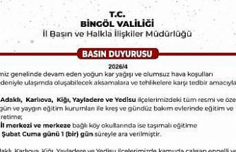 Bingöl’de 5 ilçede eğitime ara verildi