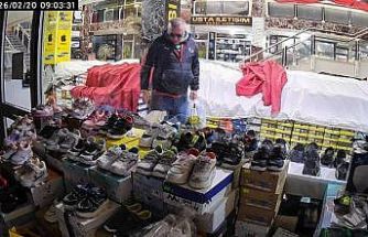 Bir mağazadan mont diğerinden ayakkabı çaldı: O anlar kamerada