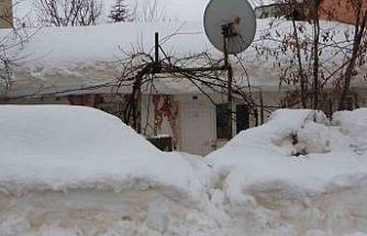 Bitlis’te kar yığınları kardan kaleye dönüştü