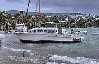 Bodrum’da korku dolu anlar: 8 tekne kıyıya sürüklendi
