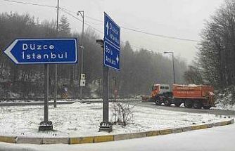 Bolu Dağı’nda kar yağışı başladı