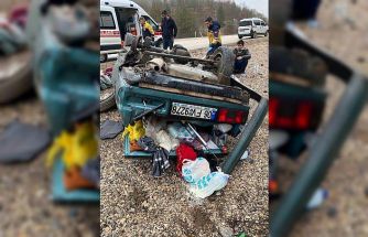 Bolu’da otomobil takla attı, 4 kişi yaralandı