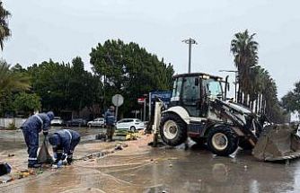 Büyükşehir ekipleri şiddetli yağışa karşı teyakkuz halinde