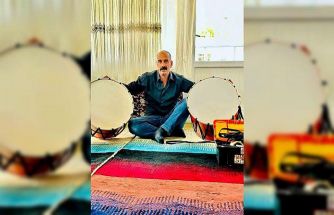 Çermik’te 40 yıldır baba mesleği davul imalatı yapıyor