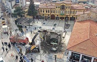 Çorum’da son binanın da yıkılmasıyla tarihi silüet gün yüzüne çıktı