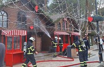 Depo olarak kullanılan kulübede yangın