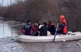 Dere yatağında mahsur kalan 5 kişi kurtarıldı