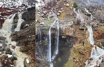 Derecik’te şelaleler yeniden coştu