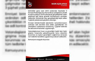 Diyarbakır Emniyet Müdürlüğüne EYP’li saldırıda 3 gözaltı