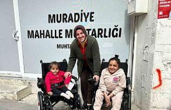 Diyarbakır’da engelli kızlara akülü sandalye desteği