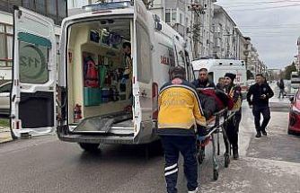 Edirne’de otomobillerin çarpıştığı kaza kamerada