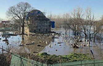Evliya Kasım Paşa Camii şantiyesi sular altında