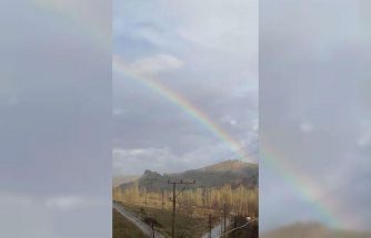 Gökkuşağı görsel güzellik oluşturdu