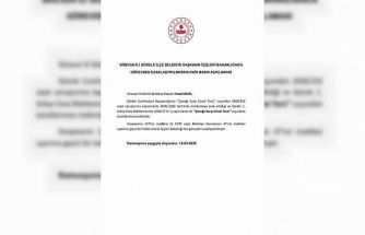 Görele Belediye Başkanı Dede, İçişleri Bakanlığınca görevden uzaklaştırıldı