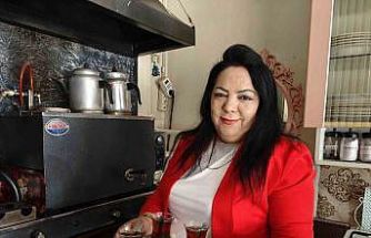 İlçe terminalinin tek kadın çaycısı