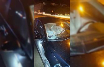 İlk kazadan kurtuldu, tekrar döndüğü yerde bu sefer araba çarptı