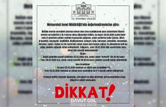 İstanbul Valiliğinden kar yağışı uyarısı