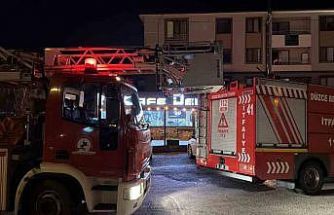 Kafenin mutfağında yanan yağ itfaiyeyi harekete geçirdi