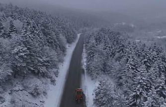 Karabük’ün yüksek kesimleri yeniden beyaza büründü