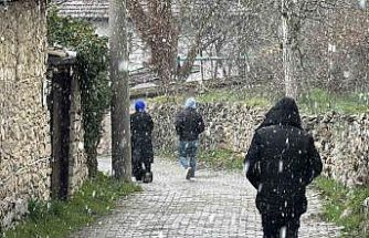 Karabük’ün yüksek kesimlerinde kar yağışı yeniden başladı