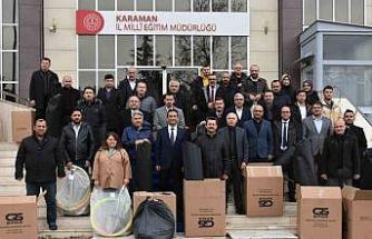 Karaman’da okullara spor malzemesi desteği