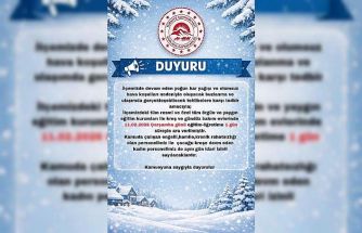 Karlıova’da eğitime 1 gün ara