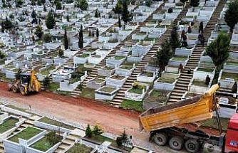 Kocaeli Kent Mezarlığı’nda su hattı yenileme çalışması