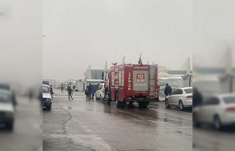 Konteyner kentte çıkan yangın korkuttu