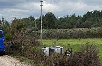 Kontrolden çıkan araç şarampole uçtu; 1 yaralı