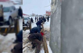 Köyün içme suyu şebekesindeki arıza giderildi