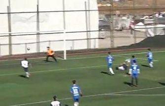 Malatya’da okul sporları futbol müsabakasında ayakta alkışlanan gol