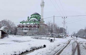 Malkara beyaza büründü : Kar yağışı etkili oluyor