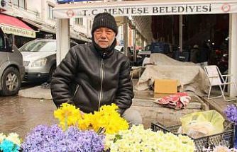 Nergisler Menteşe pazarına renk katıyor