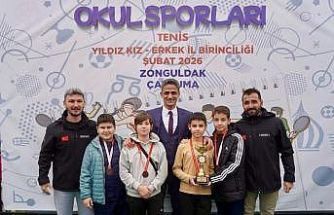 Okul sporları tenis müsabakaları Çaycuma’da tamamlandı