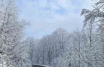 Ordu’nun yüksek kesimlerinde kar manzarası