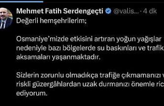 Osmaniye’de şiddetli yağış ve fırtına hayatı olumsuz etkiledi