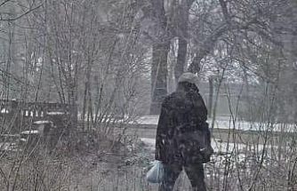 Pınarhisar’da gece fırtınası ilçeyi beyaza bürüdü