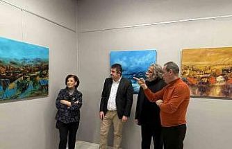 Ressam Cemil Candaş, "Sessizliğin renk dili" temalı sergi açtı