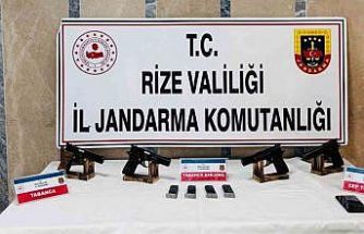 Rize’de ruhsatsız silah operasyonu: 1 gözlatı