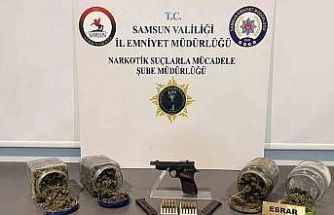 Samsun’da bir kişi uyuşturucu ve silahla yakalandı
