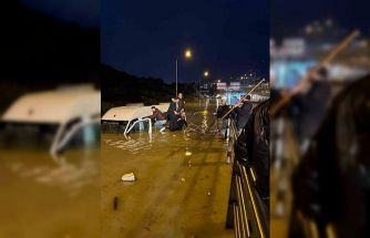 Sele kapılan minibüste can pazarı