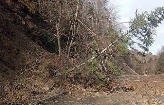 Sinop’ta heyelan nedeniyle ulaşım durdu