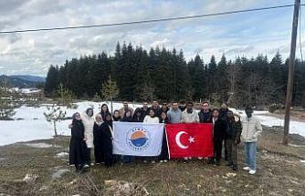 Sinop’ta uluslararası öğrencilerin kar keyfi