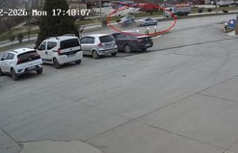 Tokat’ta 2 kişinin yaralandığı kaza kamerada
