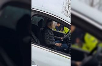 Tokat’ta kemer takmayan sürücüye kibar uyarı